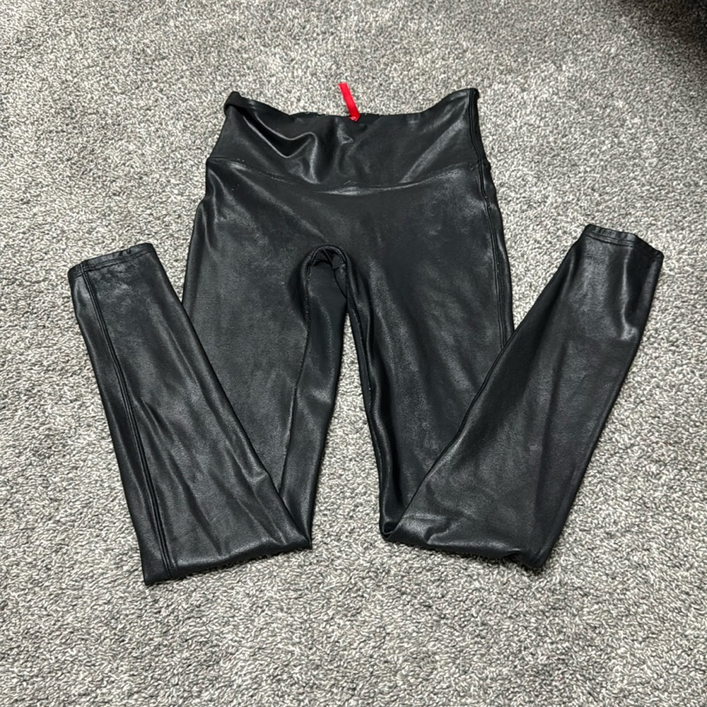 Spanx Faux Leather Leggings Small